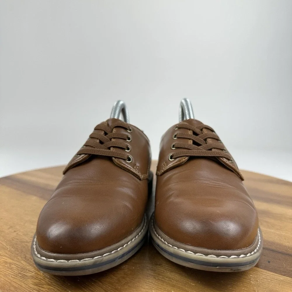 Little Kids Boys Nordstrom Jaxon Brown Faux Leather Dress Shoes Oxfords Size 13